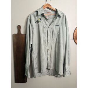 Simms Guide Series Insect & Shield Repellent Green Button-up Fishing Shirt XL